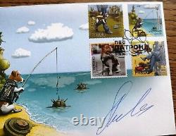 FDC Cover Envelope Patron Minesweeper Dog Stamp Ukraine 2022 Autograph Sign #1