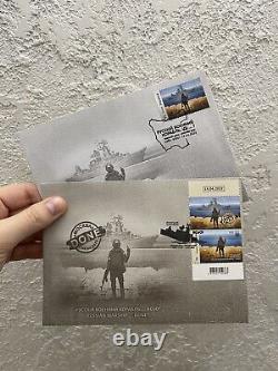 FDC Envelope Cover Ukraine 2022 Stamp F Russian Warship Go & Done? 2Pc Support