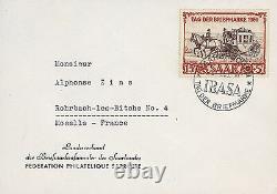 FDC SAAR First Day IBASA Day of the Stamp 1950