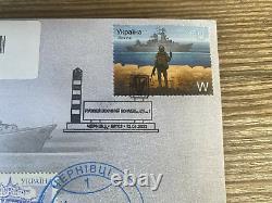 FDC cover stamps W War in Ukraine 2022 Russian warship go Chernivtsi city 20000