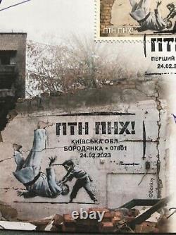 FDC signed Spring shows(Putin go f) Banksy Ukraine New envelope Borodanka