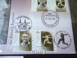 First day cover stamps Don Bradman limited edition no. 27 of 45 1997 memorial