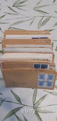 GB FDC Stamps 320+ First day covers 1982 1985 in blocks of 4 & pairs