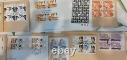 GB FDC Stamps 320+ First day covers 1982 1985 in blocks of 4 & pairs