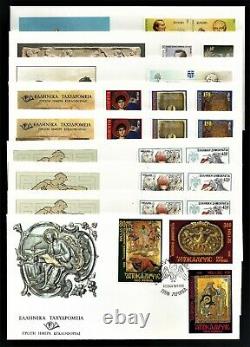 GREECE STAMPS LOT 37 FDC's & 11 SPECIAL FIRST DAY CANCEL SETS 1993-7 CV OVR $700