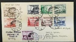 German Reich Michel 651 659 Postmarked on First Day Cover FDC
