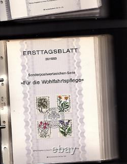 Germany 1975-88 Ersttagsblatt First Day Card Lot of 245 Collection cv 735 aa17