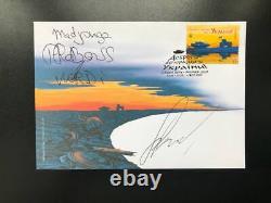Good Evening, We Are From Ukraine FDC Envelope with stamp W + autograpghs 2022