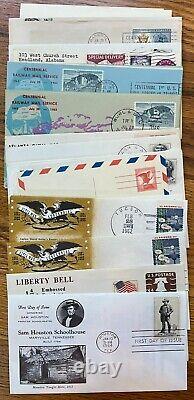 HUGE LOT of 891 USPS First Day Issue FDC Covers Letters Stamps (1900s 1990s)