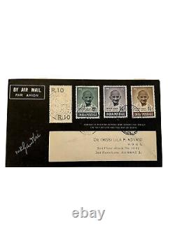 India 1948 August Mahatma Gandhi First Day Cover Stamps Air Mail