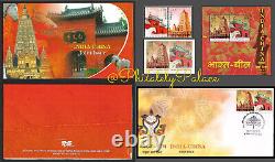 India China 2008 Joint Issue, Official Presentation Pack, 1 FDC+ 1 MS+ 2 Sets MNH