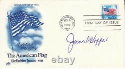 JAMES P HOFFA hand signed 1988 FDC first day cover autographed (son of Jimmy)