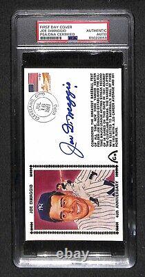 Joe DiMaggio 56 Game Hit Streak Autographed Signed FDC First Day Cover PSA/DNA