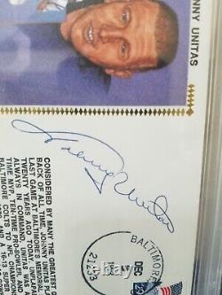 Johnny Unitas Football HOF FDC Signed First Day Cover PSA DNA Certified