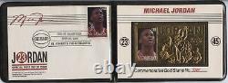 June 16 1996 UDA First Day FDC Issue CHAMPIONS Michael Jordan 23k GOLD $30 STAMP