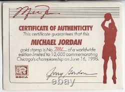 June 16 1996 UDA First Day FDC Issue CHAMPIONS Michael Jordan 23k GOLD $30 STAMP