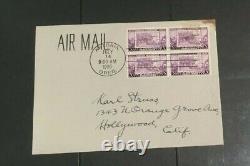 KARL STRUSS CINEMATOGRAPHER FIRST DAY COVER SIGNED July 14 1936 FDC air mail