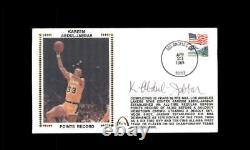 Kareem Abdul Jabbar JSA Signed 1989 First Day Cover Cache FDC Points Record Auto