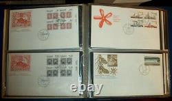 Large Collection Of Canadian FDC In Stock Book 104 Covers Blocks, Pairs & Single