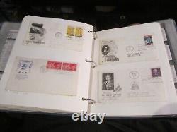 Lot Of 106 First Day Covers U. S. From The 1960's In Old Binder