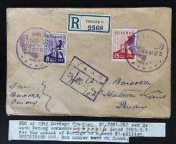 Malaya Japanese Occupation 1943 Savings Campaign FDC Registered CensorMark M4491