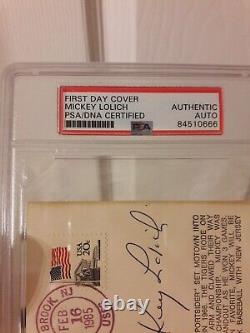 Mickey Lolich Signed New York Mets 1985 Fdc First Day Cover Psa Dna Encapsulated