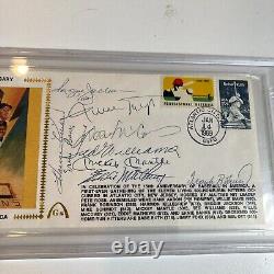 Mickey Mantle Ted Williams Willie Mays 500 HR Signed FDC First Day Cover PSA DNA