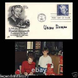NANCY REAGAN Autographed Signed first Day Cover FDC First Lady President Actress