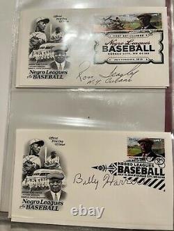 Negro League Baseball Stamp First Day Cover Autographed Lot