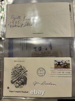 Negro League Baseball Stamp First Day Cover Autographed Lot