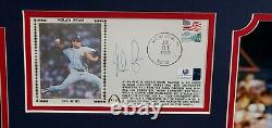 Nolan Ryan Signed FDC First Day Cover Cachet Rangers Custom Framed With8x10 GA