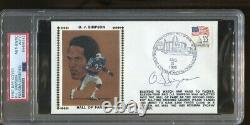 O. J. Simpson Signed FDC First Day Cover Autographed Bills PSA/DNA 84496512