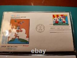 Peter Max Expo'74 Special Presentation Folder- Four First Day Covers, Gold Leaf