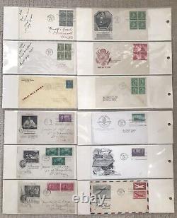 Photo Album With 204 US First Day Of Issue FDC 1936-1953