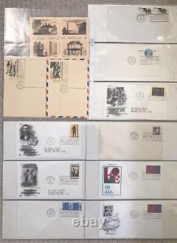 Photo Album With 265 US First Day Of Issue FDC 1968-1975