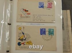 Poland FDC First Day Cover Collection (179 FDCs) 40's-50's Regular, Airmail