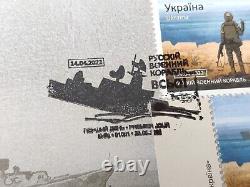 Russian Warship Done Original First Day Cover of FDC Kiev W Go Ukraine 2022