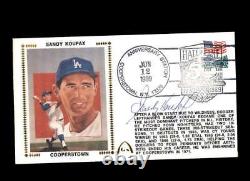 Sandy Koufax JSA Signed 1989 Cooperstown FIrst Day Cover FDC Cache Autograph