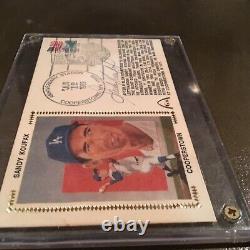 Sandy Koufax Signed Auto First Day Cover FDC HOF Cooperstown
