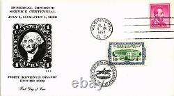Scarce Us Fdc Revenue Stamp On Cover Scott R733 First Day Of Issue Aps Cert