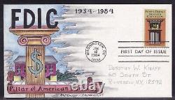 Scott 2071 F. D. I. C. Dorothy Knapp Hand Painted First Day Cover Fdc