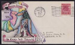 Scott 645 Valley Forge Dorothy Knapp Hand Painted First Day Cover Fdc