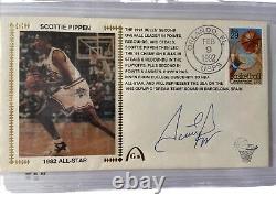 Scottie Pippen Signed 1992 FDC First Day Cover Cache Autograph Psa