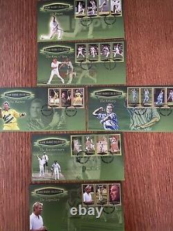 Shane Warne Ultimate Cricket First Day Cover Collection. 42 Covers