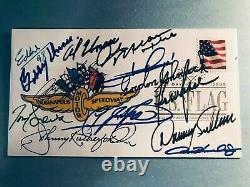 Signed Fdc Winners Of Indy 500 Autographed First Day Cover (13 Signatures)