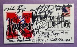 Signed Nebraska Cornhuskers Football Legends (11 Sigs) Fdc Auto First Day Cover