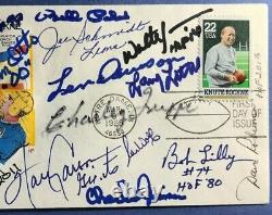 Signed Pro Football Hall Of Fame Members Fdc Autographed First Day Cover