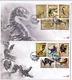South Africa 2009 Set Of 2 First Day Covers With 3d Dinosaurs Stamps Fdc