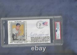 Ted Williams Autographed First Day Cover Boston Red Sox Baseball PSA SLABBED