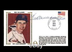 Ted Williams JSA Signed 1981 40th Anniversary FIrst Day Cover FDC Cache